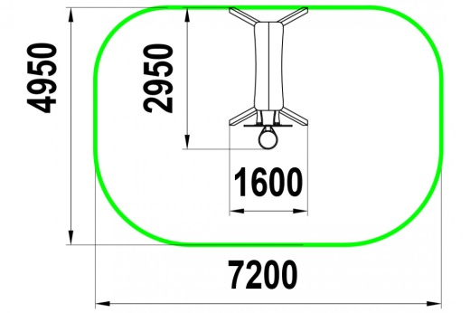 Качели на цепочках (брус) КАЧ-1.8.1