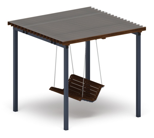 Пергола тент с качелями - МФ 78.02.01 /с поликарбонатом/