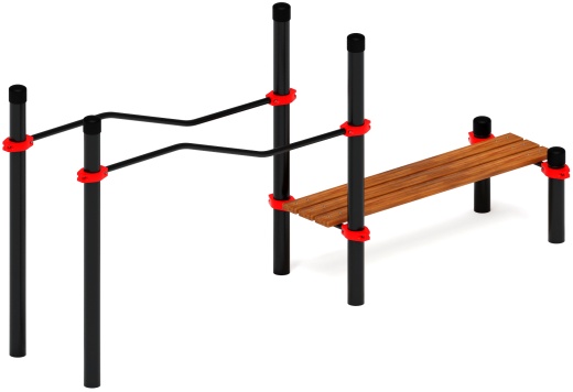 Воркаут ЛОВ 108 красный ВТ 102.23-01