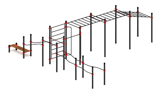 Воркаут ЛОВ 108 красный ВТ 102.19-01