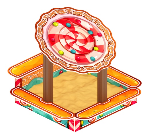 Песочница с навесом Ромашка (Пряничный домик) - ИО 5.01.16-03