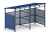 Навес контейнерной площадки для мусора (синий) (2 секции) МФ 55.02.03-03