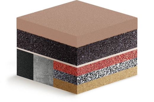 Покрытие из резиновой крошки Sport Comfort бежевое