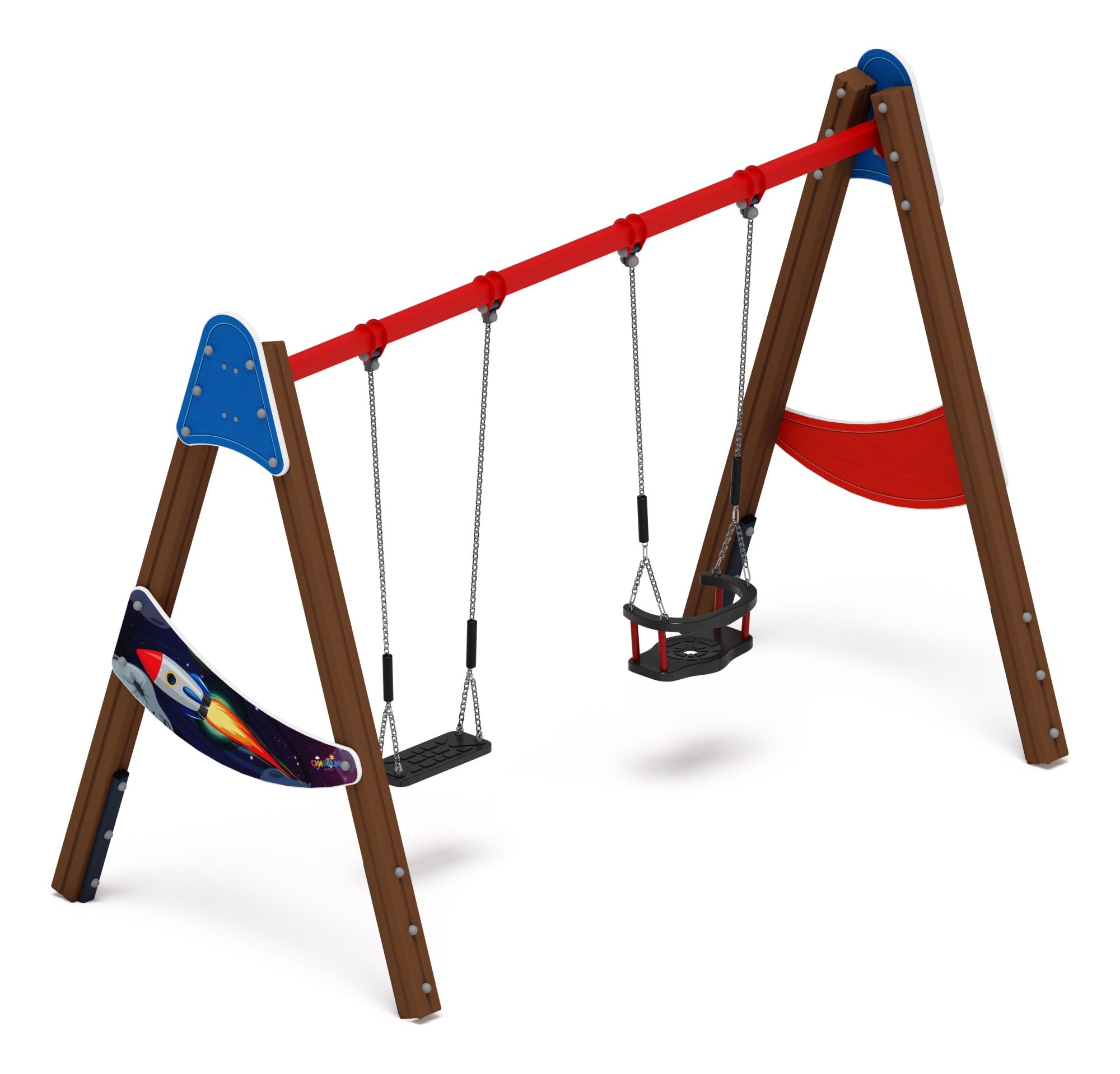 Качели двойные Д2 - ИО 12.Д.01.02.02-П.01 - (Космопорт)