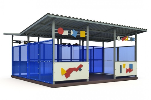 Теневой навес двойной (36м2) ТН-2-6х6