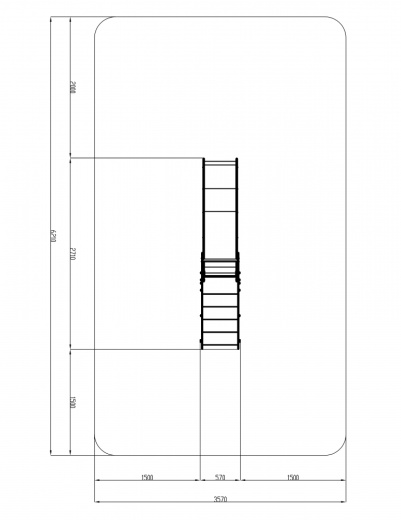 Горка малая - ИО 41.01.06-03 - (Джинс) H=900
