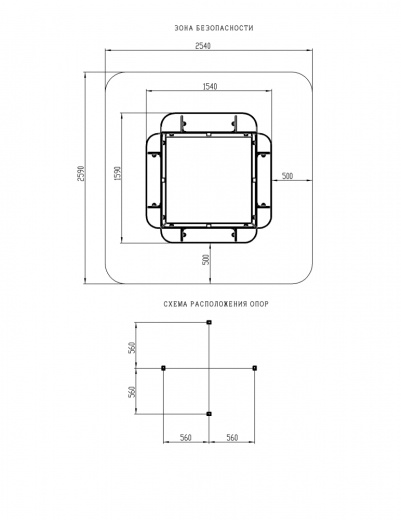Песочница средняя (Коричневый) - ИО 5.01.15-02